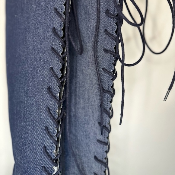 Shoedazzle's Evette Over the Knee Peep Toe Lace Up Stiletto Boots! - Picture 10 of 11